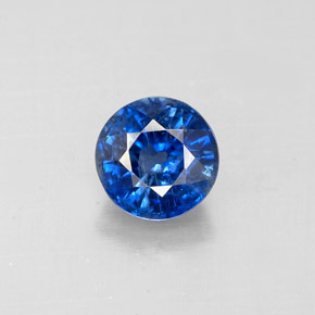 Cianita azul natural de 1,13 ct, corte redondo, VS-SI