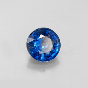 Cianita azul natural de 1,13 ct, corte redondo, VS-SI