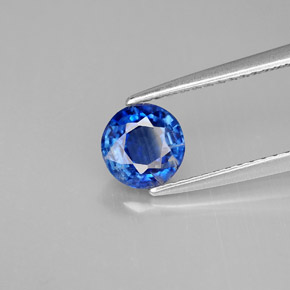 Cianita azul natural de 1,05 ct, corte redondo, VS-SI