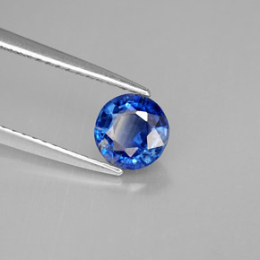 Cianita azul natural de 1,05 ct, corte redondo, VS-SI