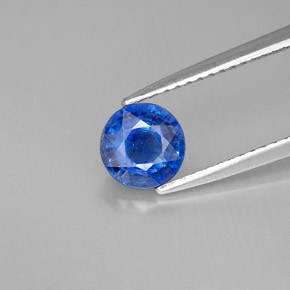 Cianita azul natural de 1,03 ct, corte redondo, VS-SI