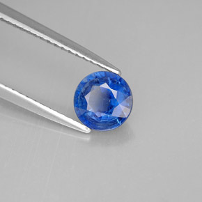 Cianita azul natural de 1,03 ct, corte redondo, VS-SI