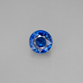 Cianita azul natural de 1,04 ct, corte redondo, VS-SI