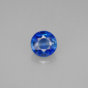 Cianita azul natural de 1,14 ct, corte redondo, SI