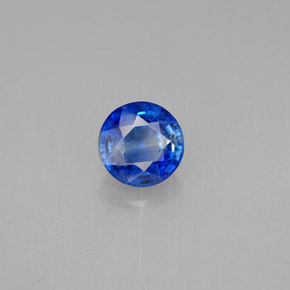 Cianita azul natural de 1,14 ct, corte redondo, SI