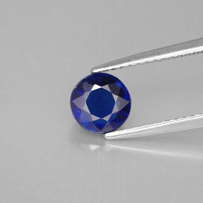 Cianita azul natural de 1,20 ct, corte redondo, VS-SI