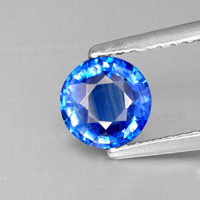 Cianita azul natural de 0,97 ct, corte redondo, VS-SI