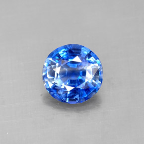 Cianita azul natural de 0,87 ct, corte redondo, VS-SI