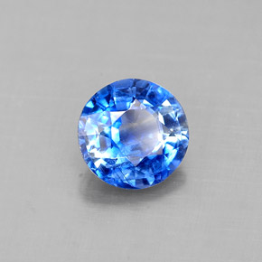 Cianita azul natural de 0,87 ct, corte redondo, VS-SI
