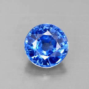 Cianita Azul natural de 0.97 ct, Corte Redondo, VS