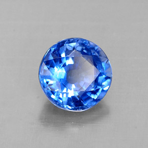 Cianita Azul natural de 0.97 ct, Corte Redondo, VS