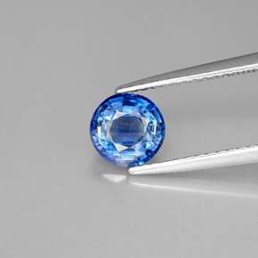 Cianita azul natural de 1,08 ct, corte redondo, VS-SI