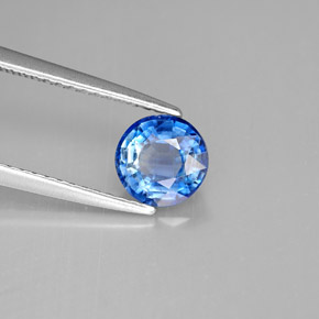 Cianita azul natural de 1,08 ct, corte redondo, VS-SI
