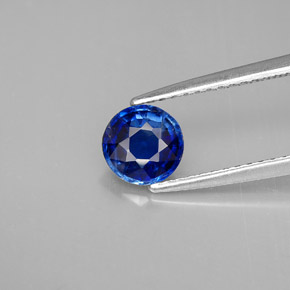 Cianita azul natural de 0,86 ct, corte redondo, VS-SI