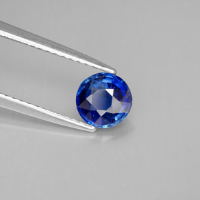 Cianita azul natural de 0,86 ct, corte redondo, VS-SI