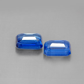 Gemas de cianita azul natural de  ct, corte esmeralda, VS-SI