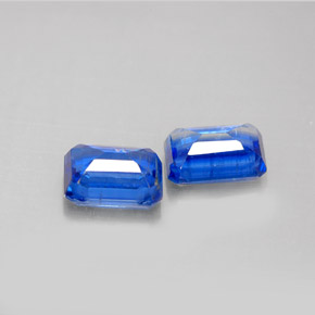 Gemas de cianita azul natural de  ct, corte esmeralda, VS-SI
