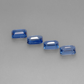 Gemas de cianita azul natural de  ct, corte esmeralda, VS-SI
