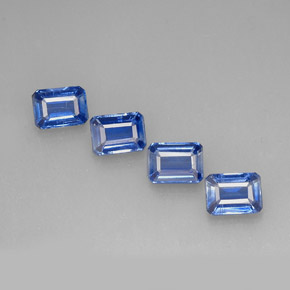 Gemas de cianita azul natural de  ct, corte esmeralda, VS-SI