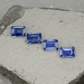 Gemas de cianita azul natural de 5,30 ct, corte esmeralda, VS-SI