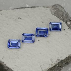Gemas de cianita azul natural de 5,30 ct, corte esmeralda, VS-SI