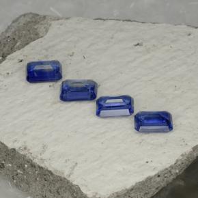 Gemas de cianita azul natural de 5,30 ct, corte esmeralda, VS-SI