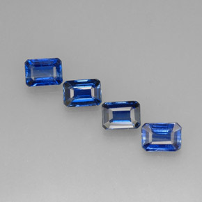 Gemas de cianita azul natural de  ct, corte esmeralda, VS-SI
