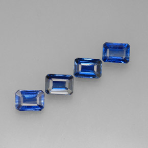 Gemas de cianita azul natural de  ct, corte esmeralda, VS-SI