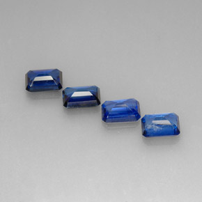 Gemas de cianita azul natural de  ct, corte esmeralda, VS-SI
