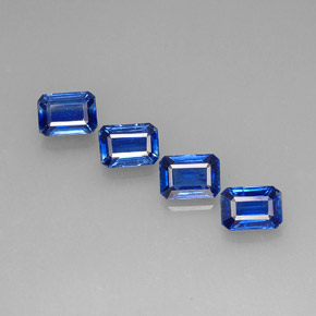 Gemas de cianita azul natural de  ct, corte esmeralda, VS-SI