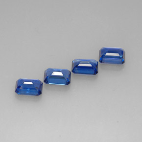 Gemas de cianita azul natural de  ct, corte esmeralda, VS-SI