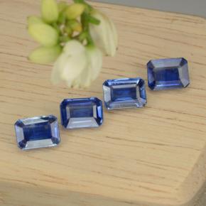 Gemas de cianita azul natural de 5,13 ct, corte esmeralda, VS-SI