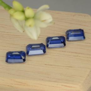Gemas de cianita azul natural de 5,13 ct, corte esmeralda, VS-SI
