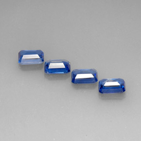 Gemas de cianita azul natural de  ct, corte esmeralda, VS-SI