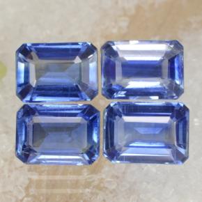 Gemas de cianita azul natural de 5,45 ct, corte esmeralda, VS-SI