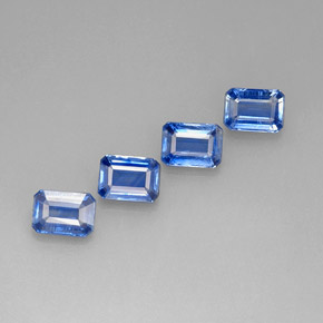 Gemas de cianita azul natural de  ct, corte esmeralda, VS-SI