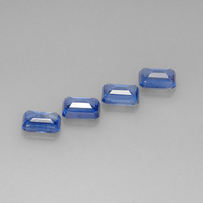 Gemas de cianita azul natural de  ct, corte esmeralda, VS-SI