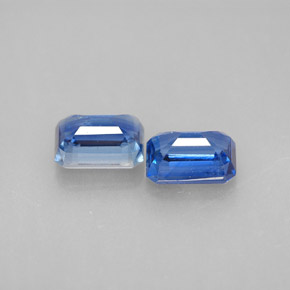 Gemas de cianita azul natural de  ct, corte esmeralda, VS-SI