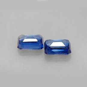 Gemas de cianita azul natural de  ct, corte esmeralda, VS-SI