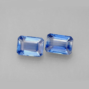 Gemas de cianita azul natural de  ct, corte esmeralda, VS-SI