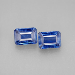 Gemas de cianita azul natural de  ct, corte esmeralda, VS-SI