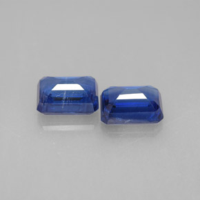 Gemas de cianita azul natural de  ct, corte esmeralda, VS-SI