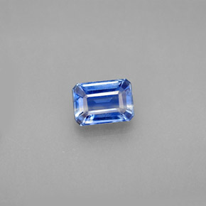 Cianita Azul natural de 1.28 ct, corte esmeralda, VS-SI