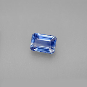 Cianita Azul natural de 1.28 ct, corte esmeralda, VS-SI