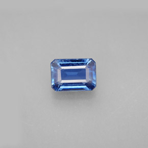 Cianita azul natural de 1,47 ct, corte esmeralda, VS-SI