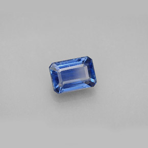 Cianita azul natural de 1,47 ct, corte esmeralda, VS-SI