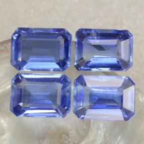 Gemas de Cianita Azul natural de 4.89 ct, corte esmeralda, VS-SI