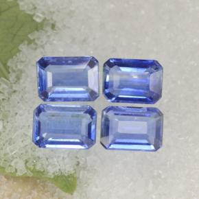 Gemas de cianita azul natural de 4,73 ct, corte esmeralda, VS-SI