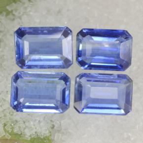 Gemas de cianita azul natural de 4,73 ct, corte esmeralda, VS-SI