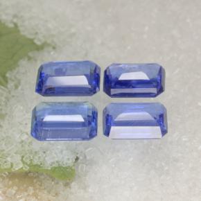 Gemas de cianita azul natural de 4,73 ct, corte esmeralda, VS-SI